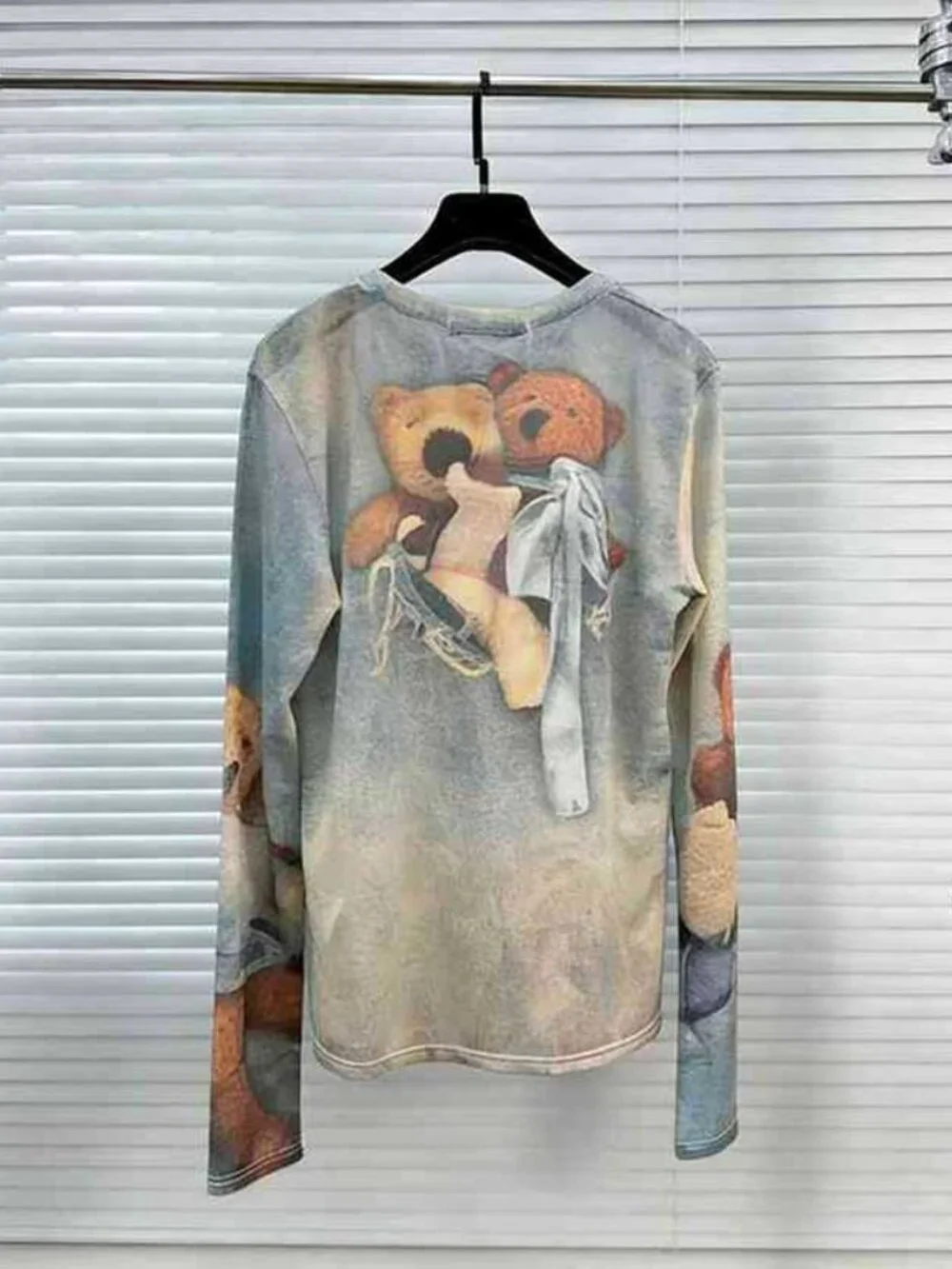Vintage Bear Print Long Sleeve
